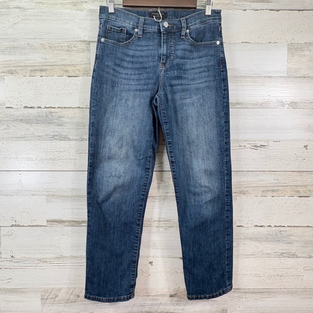 Banana Republic High-Rise Slim Jeans Womens Size 2 Dark Wash Stretch Denim‎